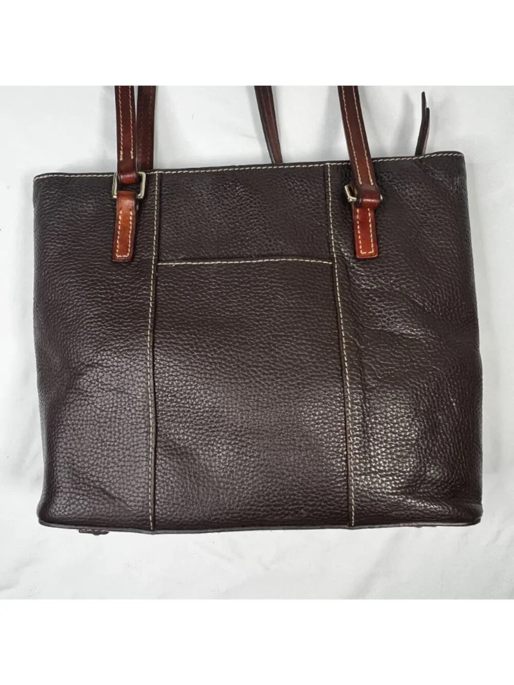 Dooney and Bourke Pebble Grain Small Lexington Shoulder Shopper Bag Dark Brown